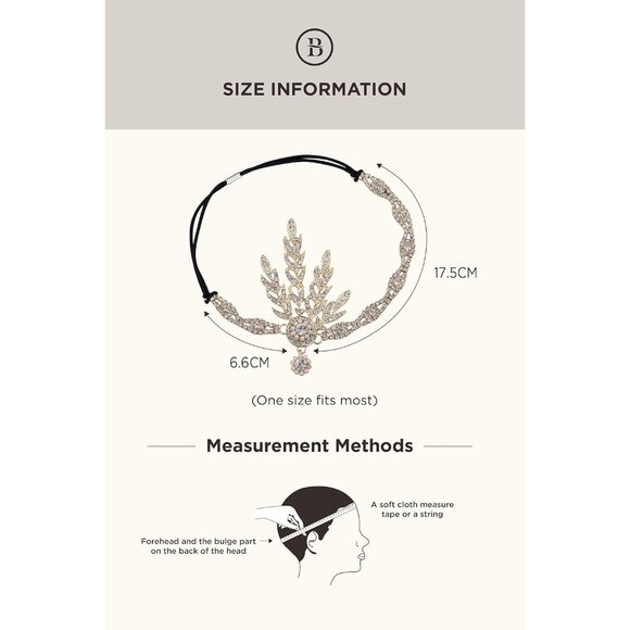 Art Deco Pearl Headband Flapper Gatsby 1920s Gold Leaf Medallion Great Gatsby - Picture 4 of 5